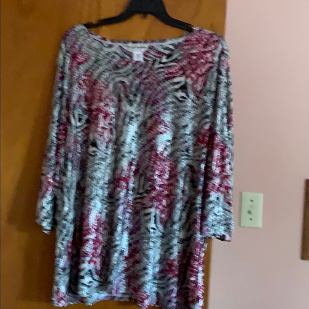 CDDaniels shimmer plus size blouse